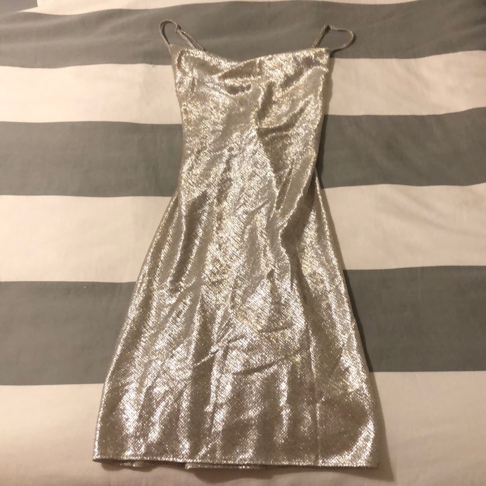 Victoria’s Secret silver cowl slip. Small, BNWT